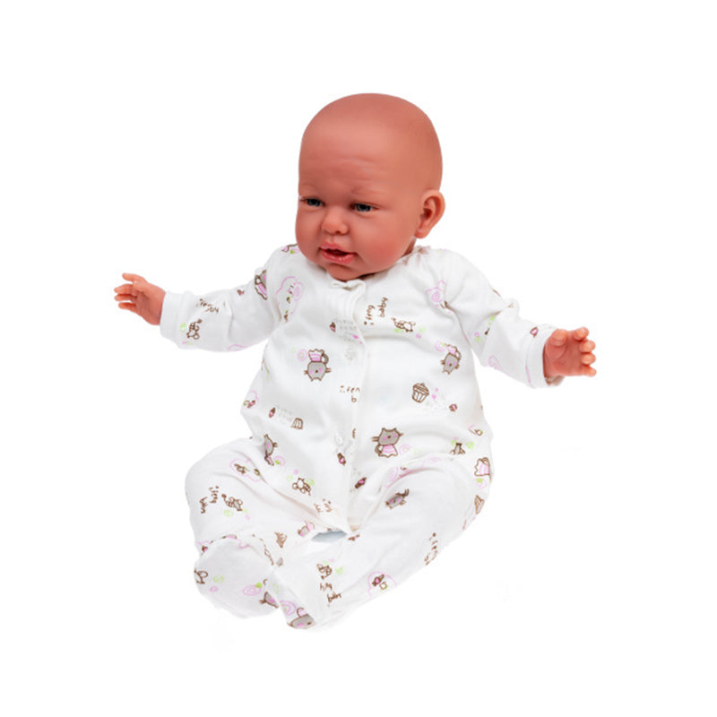 Papusa Primul meu Reborn Daniela cu paturica cu pisicute, alb-roz pal, Antonio Juan