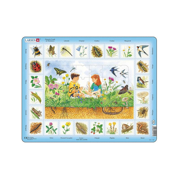 Puzzle maxi La campie, orientare tip vedere, 48 de piese, Larsen