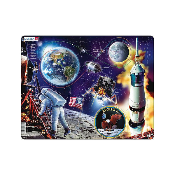 Puzzle maxi Apollo 11, orientare tip vedere,  50 de piese, Larsen