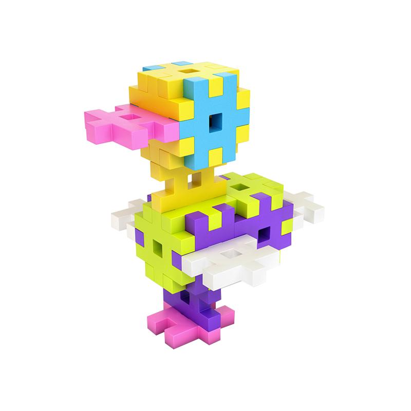 Set creativ de constructie, Maxi Pink 50 piese mari, Meli - Manute Creative