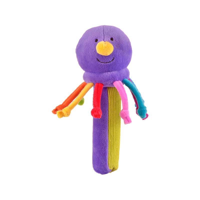 Jucarie plus bebe zornaitoare Squeakaboo Caracatita, 0 ani+, Fiesta - Manute Creative