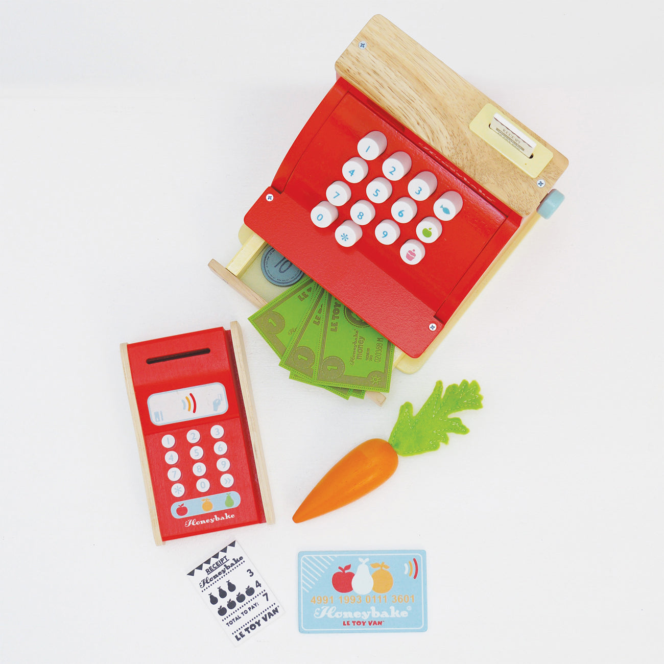 POS din lemn, rosu, +3 ani, Le Toy Van
