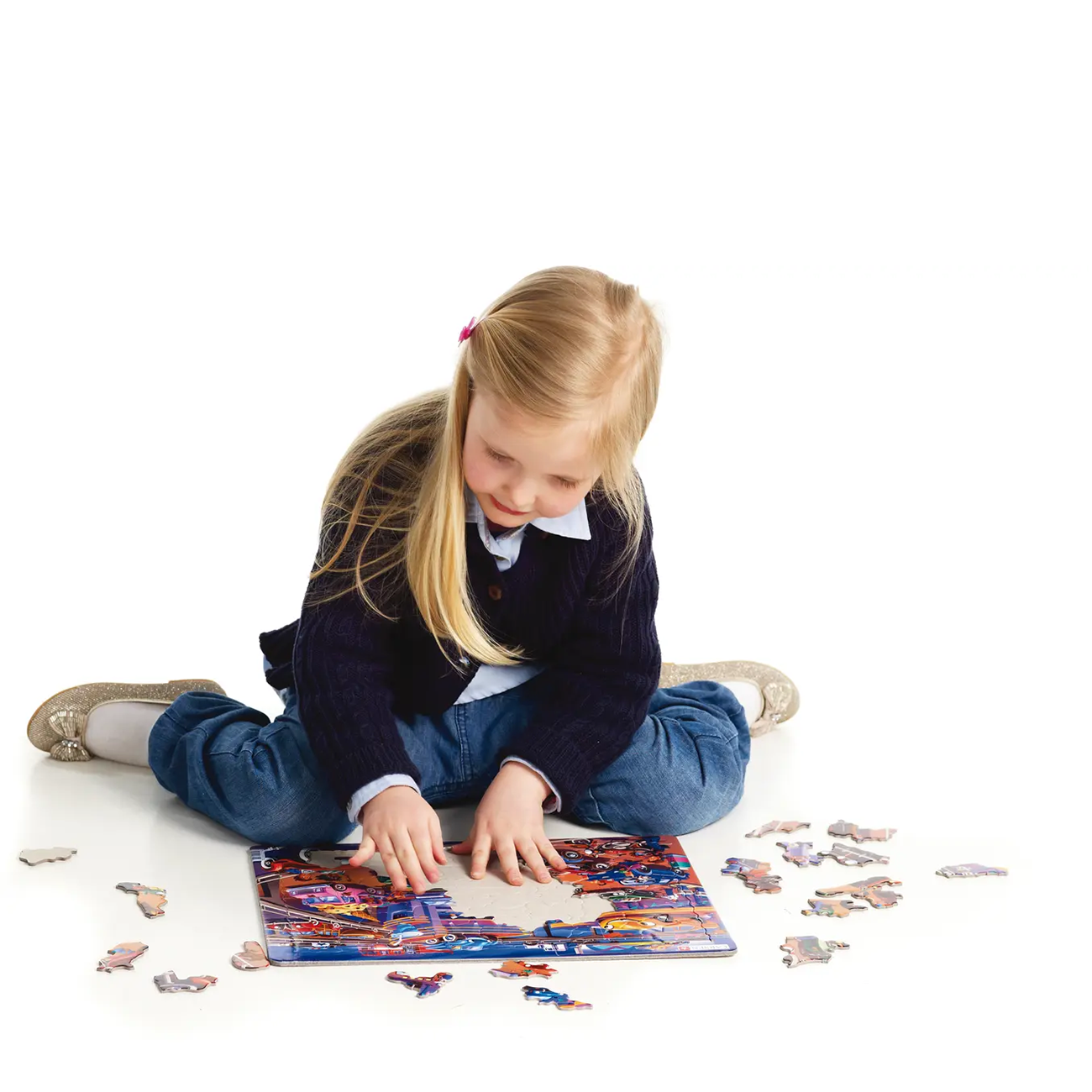 Puzzle Maxi Oprire pe autostrada, 58 piese, Larsen