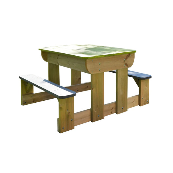 Masa de picnic senzoriala pentru copii, Deluxe cu bancute si loc pentru nisip si apa, +3ani, Wendi Toys