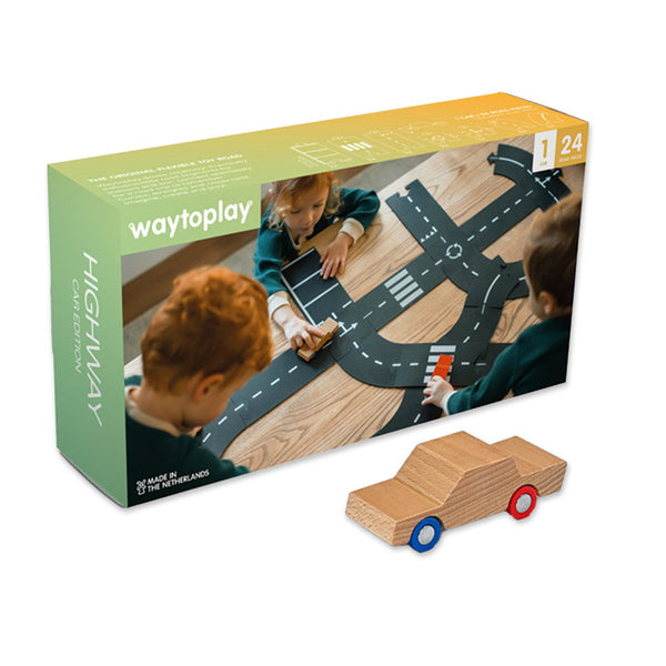 Traseu auto Highway Car Edition, 25 piese, Waytoplay