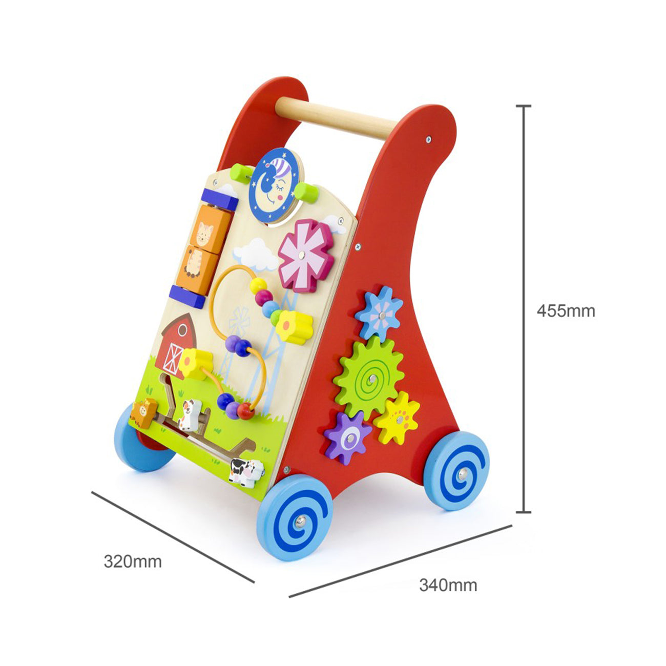 Antemergator din lemn cu activitati tip Montessori, +12 luni, VIGA