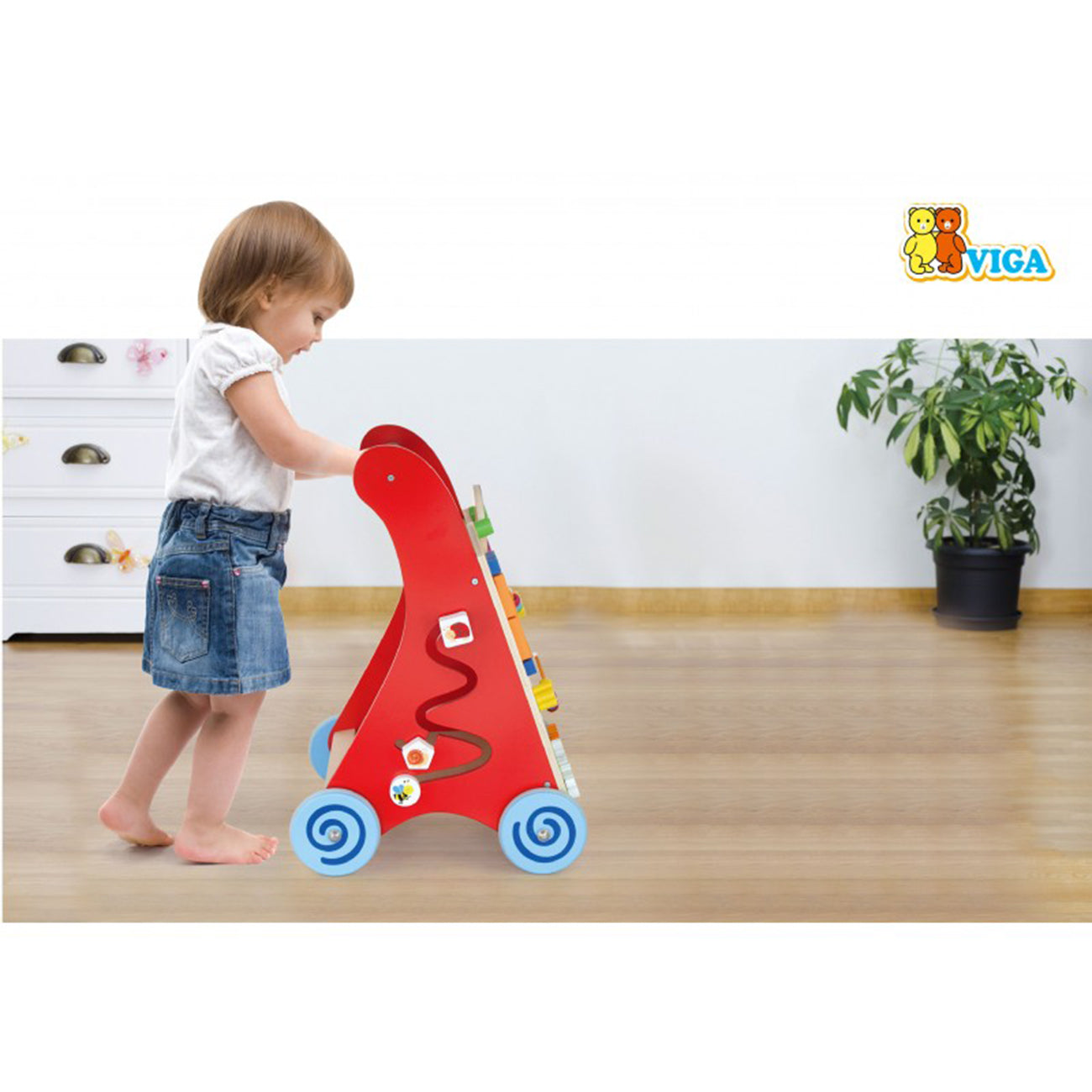 Antemergator din lemn cu activitati tip Montessori, +12 luni, VIGA