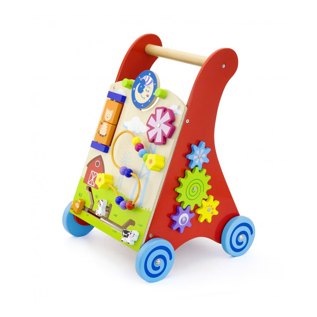Antemergator din lemn cu activitati tip Montessori, +12 luni, VIGA