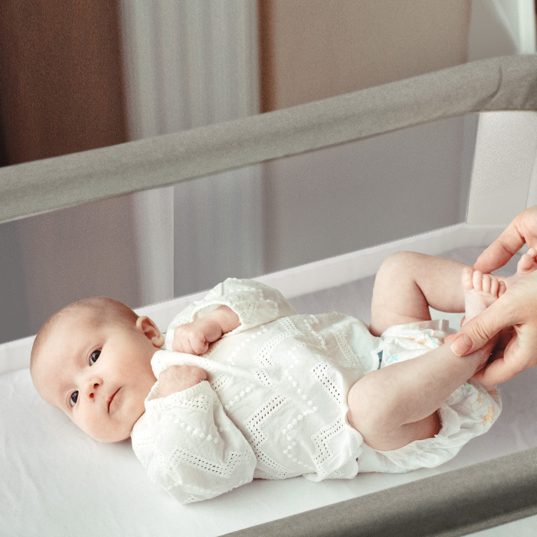 BabyGo - Patut cu cadru din Lemn Goodnight Grey