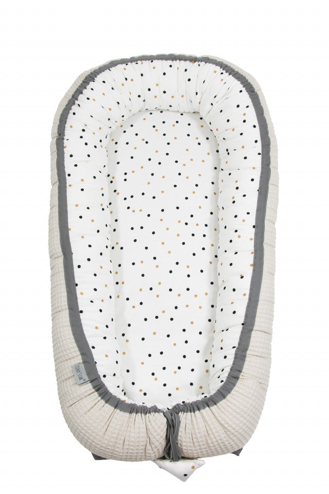Babynest Confetti & Beige, Cuib pentru Bebelusi, Ajustabil, Tiny Star
