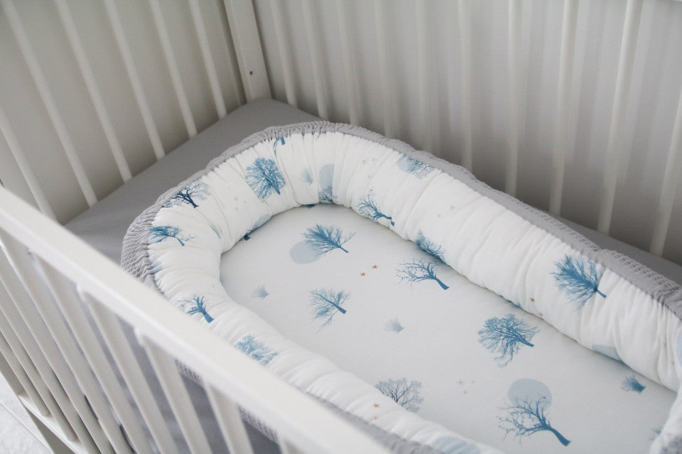 Babynest  Magic&Grey, Cuib pentru Bebelusi, Ajustabil, Tiny Star