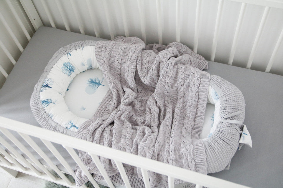 Babynest  Magic&Grey, Cuib pentru Bebelusi, Ajustabil, Tiny Star