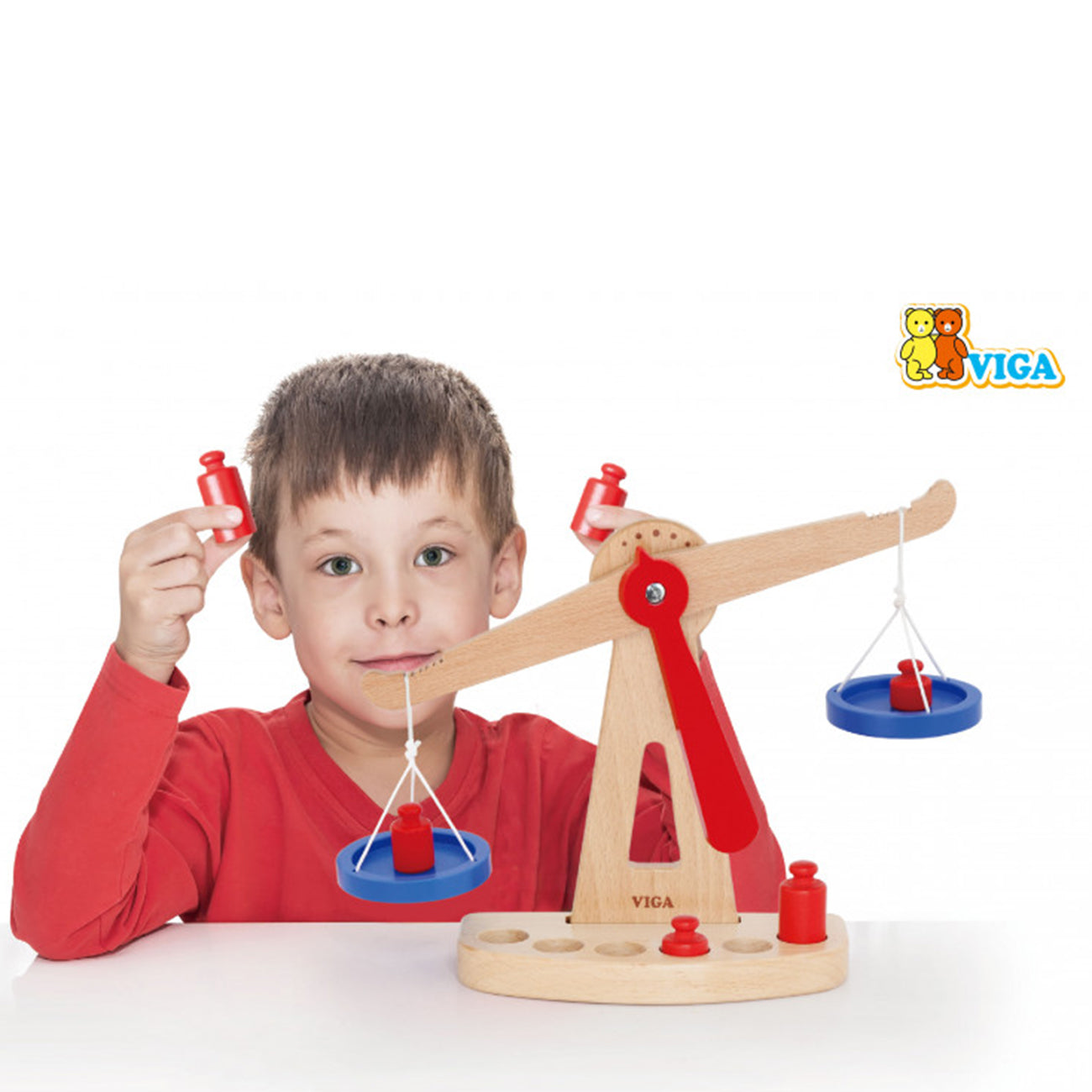 Jucarie din lemn tip Montessori, Balanta, +3ani, Viga