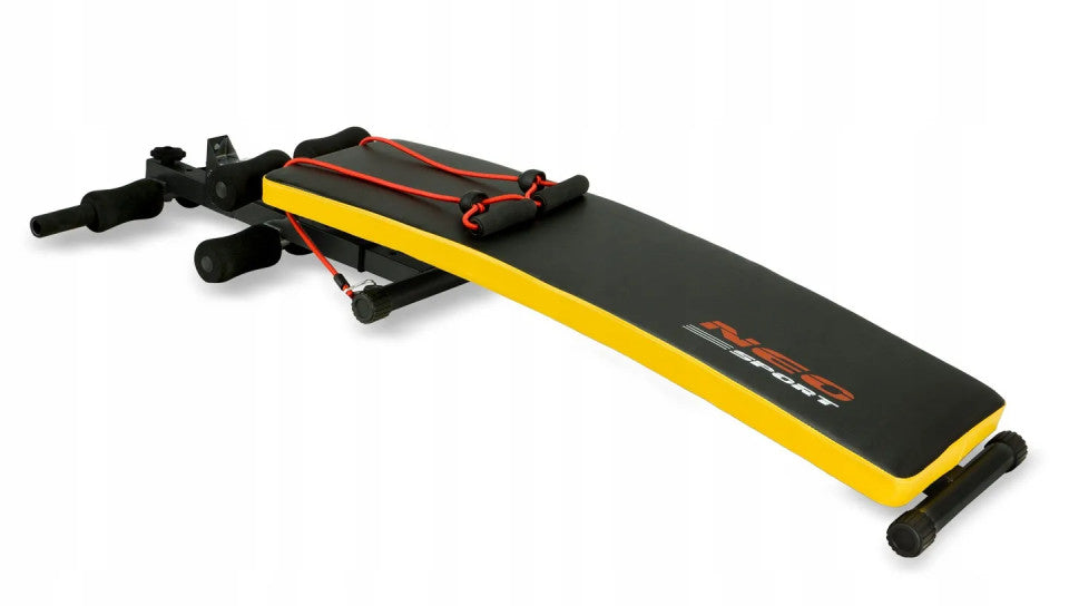Banca inclinata pentru exercitii muculare, cu expansoare, NS-08G, Galben, Neo-Sport