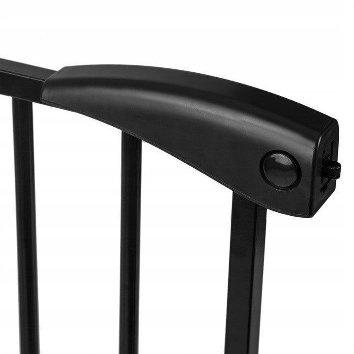 Bariera de siguranta, inchidere dubla, ajustabila de la 75 - 115 cm, Neagra, Nukido