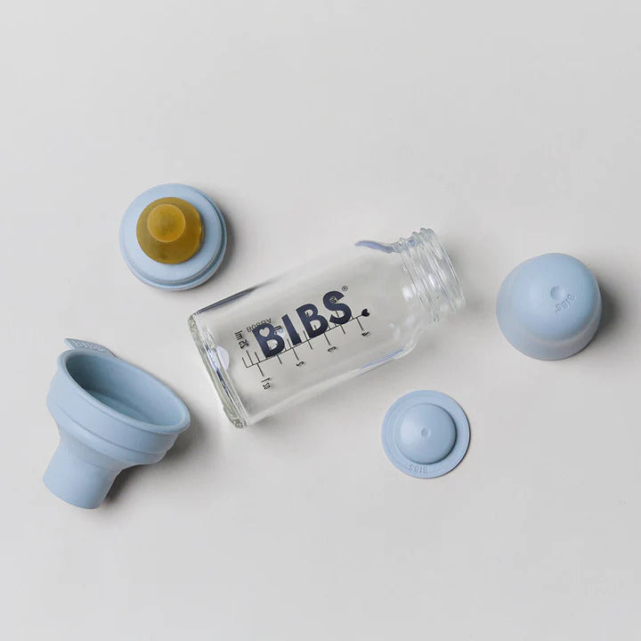 BIBS - Set complet biberon din sticla anticolici, 110 ml, Blush