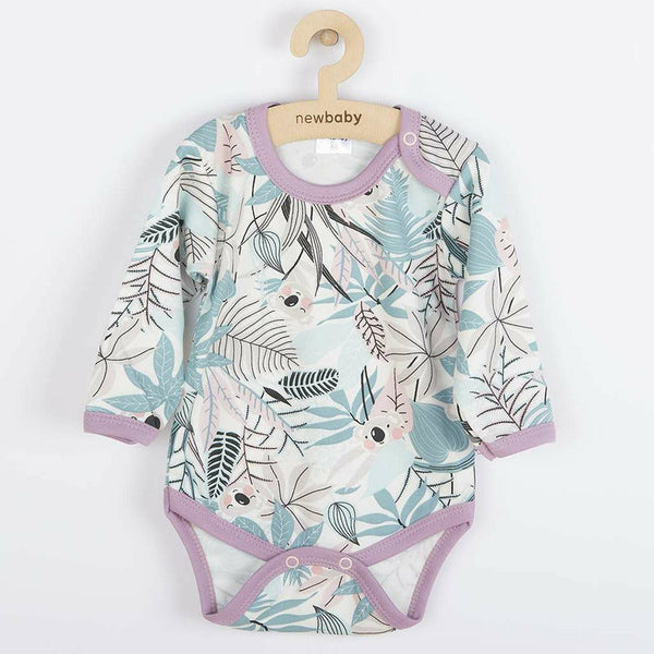 Body cu maneca lunga, Cu capse, Marime 62, Din bumbac 100%, Rebel Lilac, New Baby