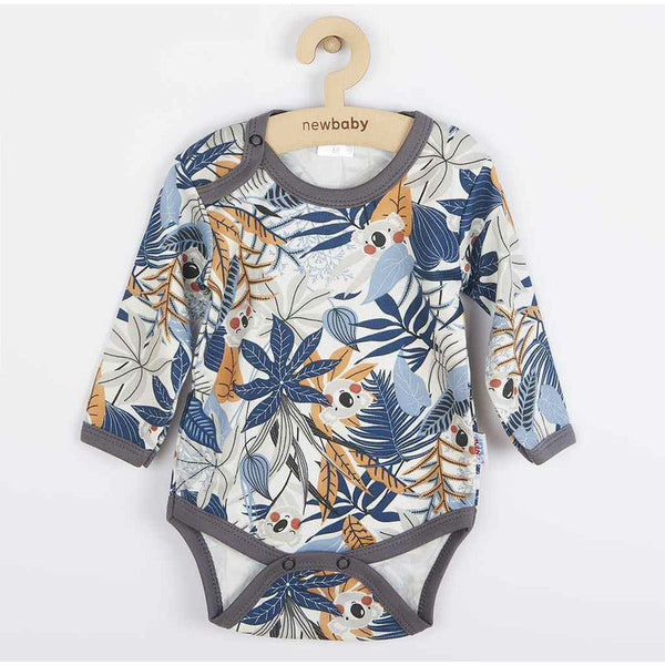 Body cu maneca lunga, Cu capse, Marime 68, Din bumbac 100%, Rebel Graphite, New Baby
