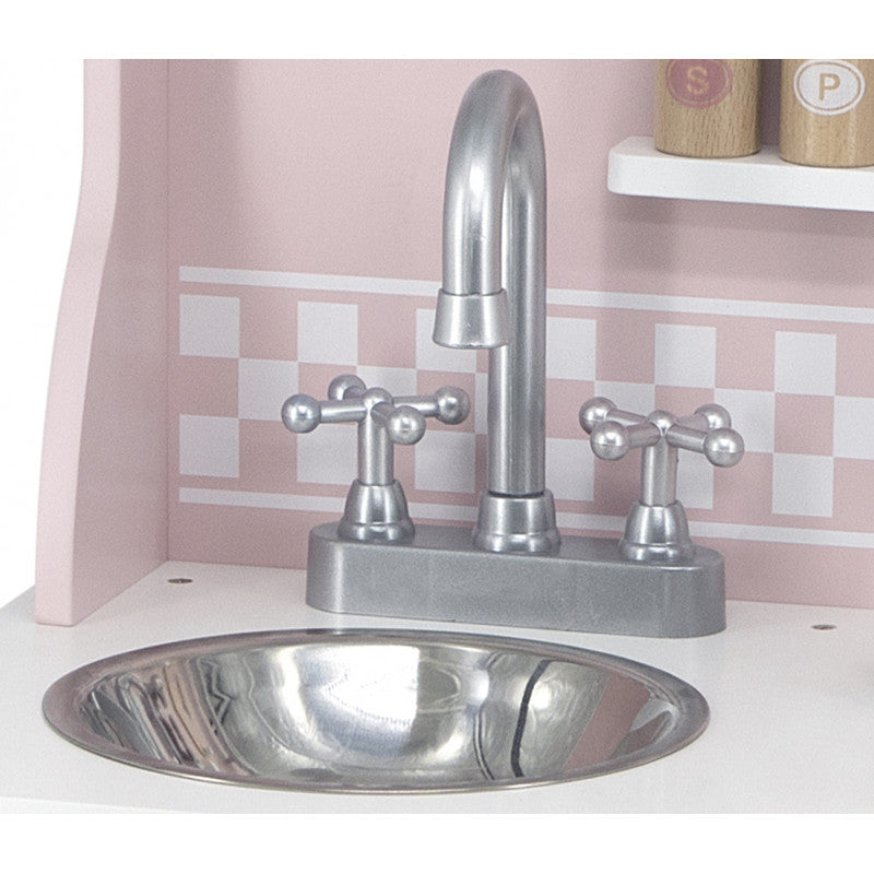 Jucarie din lemn, Bucatarie roz din lemn cu accesorii, PolarB, Viga