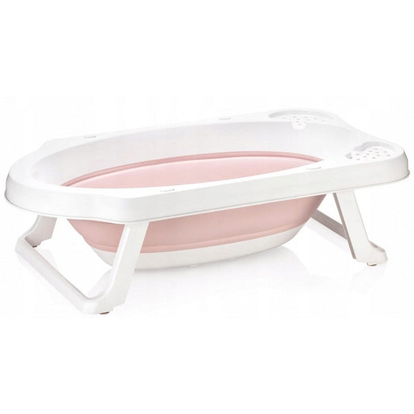 Cadita pliabila pentru bebelusi cu dop de scurgere, Maja, 82 x 48 x 23.5 cm, Nordic Pink, Keeeper