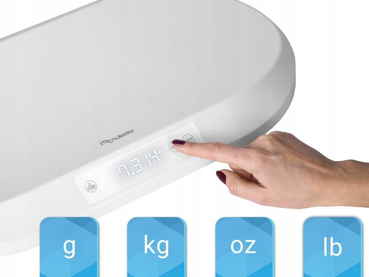 Cantar electronic pentru copii, pana la 40 kg, functia Hold, baterii incluse, Nukido, NK-950, Alb