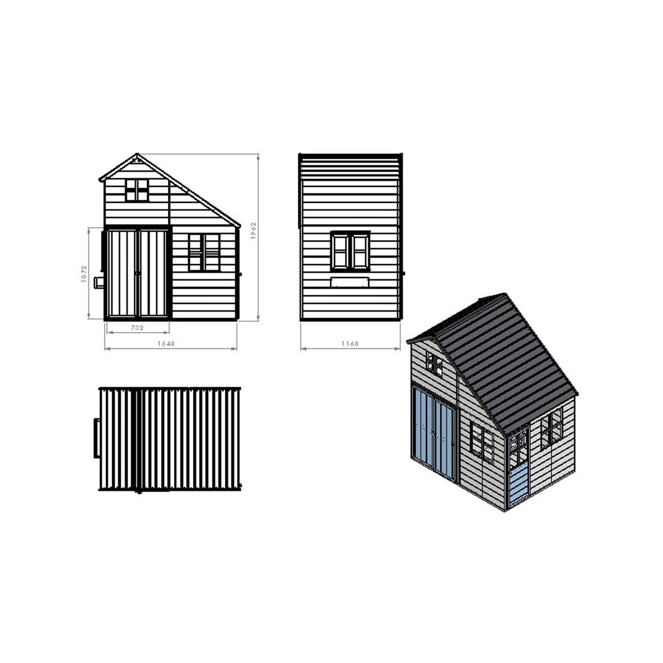 Casuta de gradina pentru copii, Mansion, +3ani, Wendi Toys