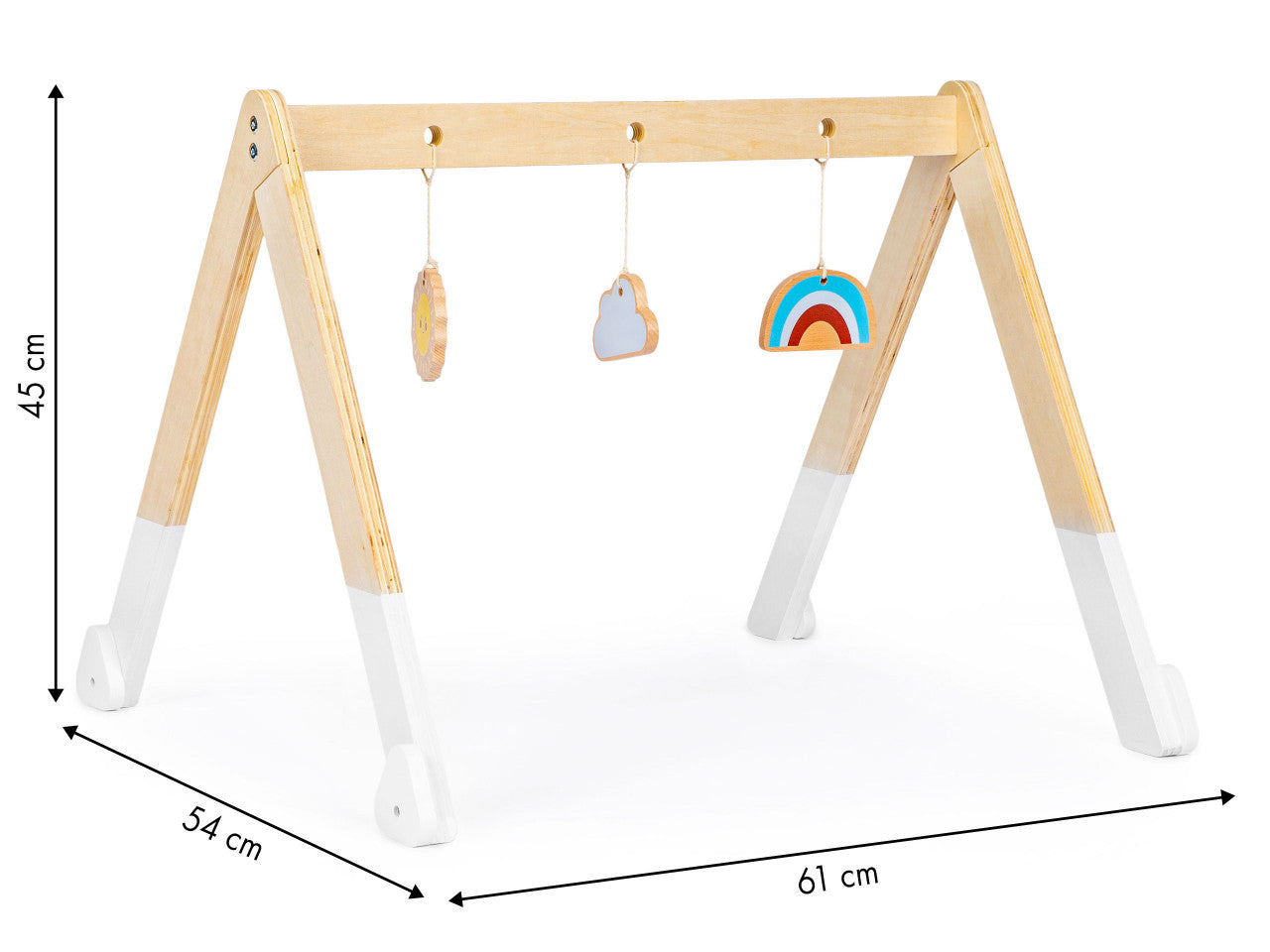 Centru de Activitati Bebe, cu Jucarii, din Lemn, Gimnatica, Baby Gym, Ecotoys