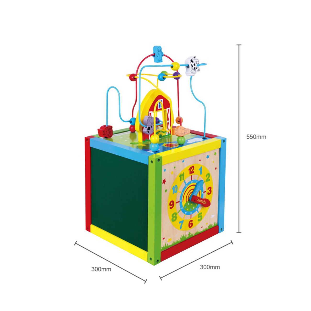 Centru de activitati mare 5 in 1, din lemn, tip Montessori, +18luni, VIGA