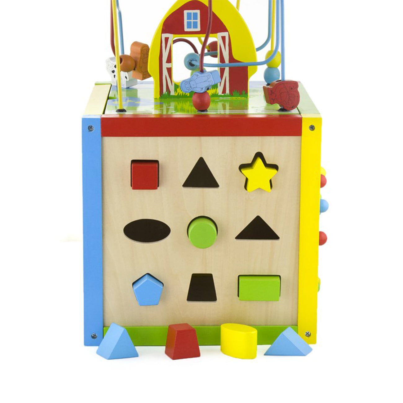 Centru de activitati mare 5 in 1, din lemn, tip Montessori, +18luni, VIGA