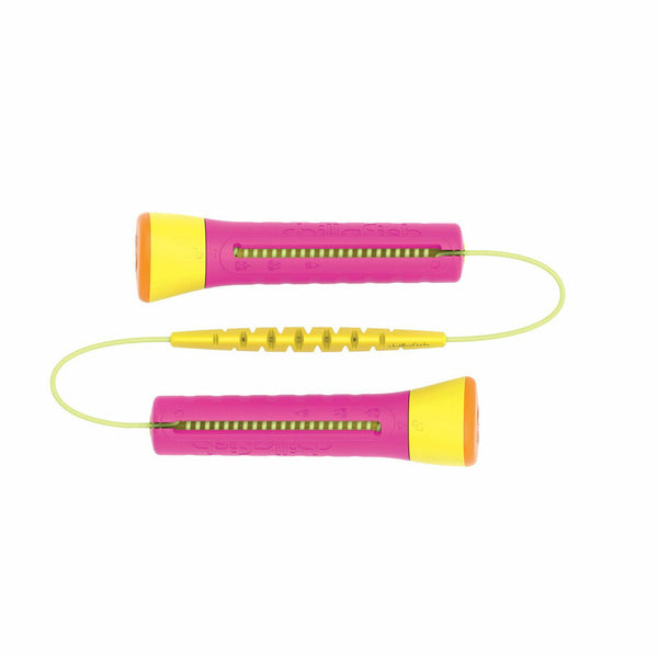 Coarda de sarit cu lungime reglabila Skibbi, Lungime de la 20 cm la 3 m, Pentru 4 ani + si adulti, Fucshia, Chillafish