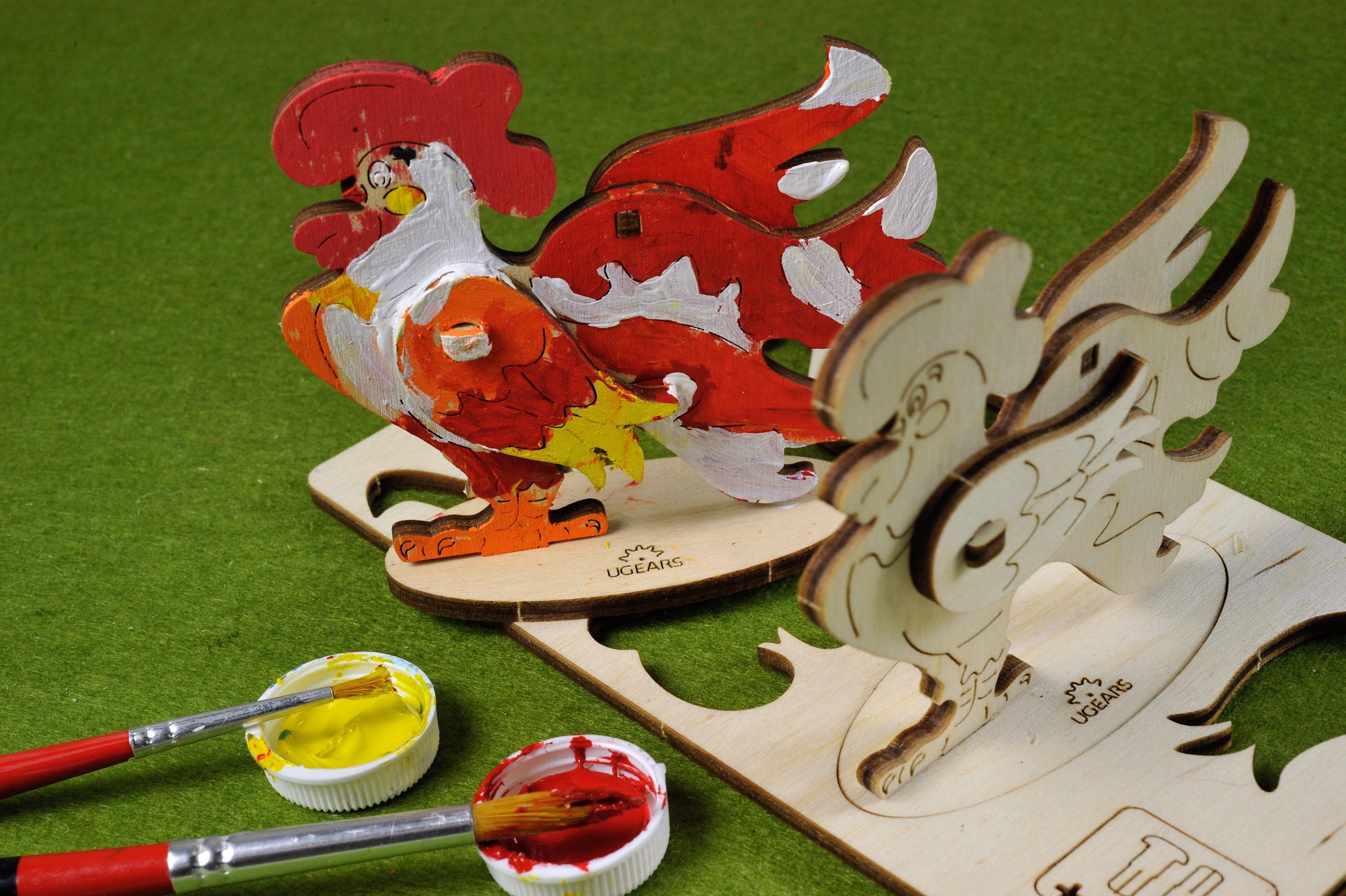 Puzzle 3D Cocos, din lemn, +5 ani, uGears