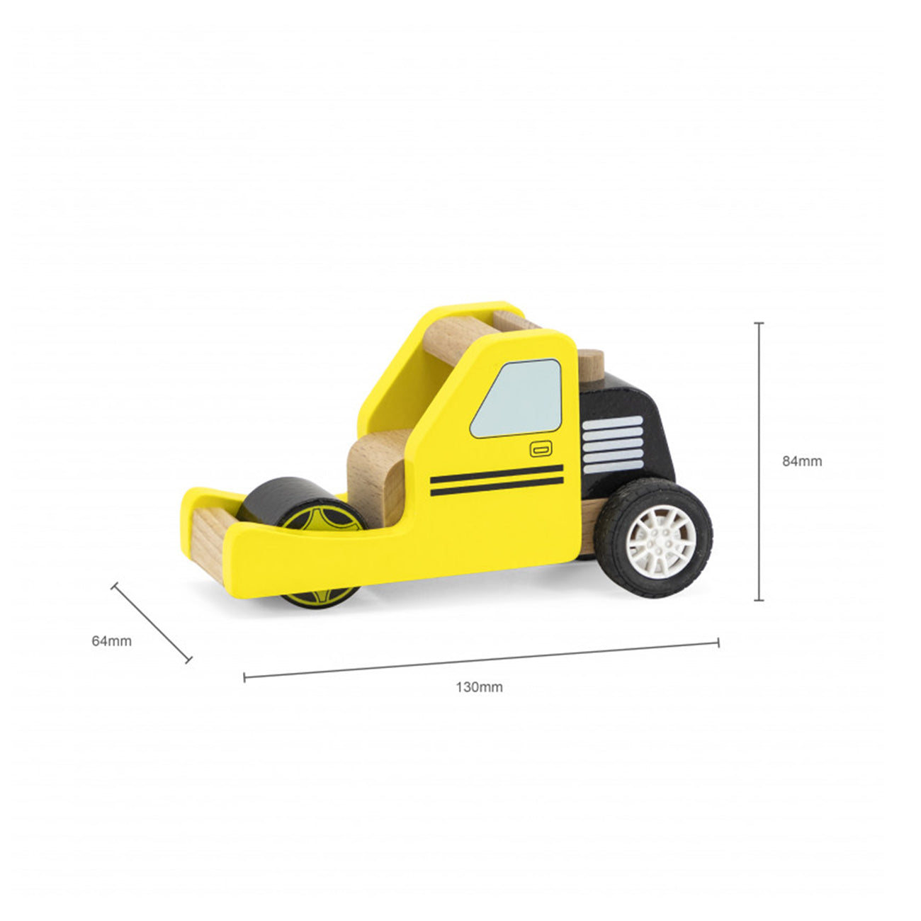 Jucarie de lemn, Compactor de asfalt, 13cm,  +18luni, VIGA