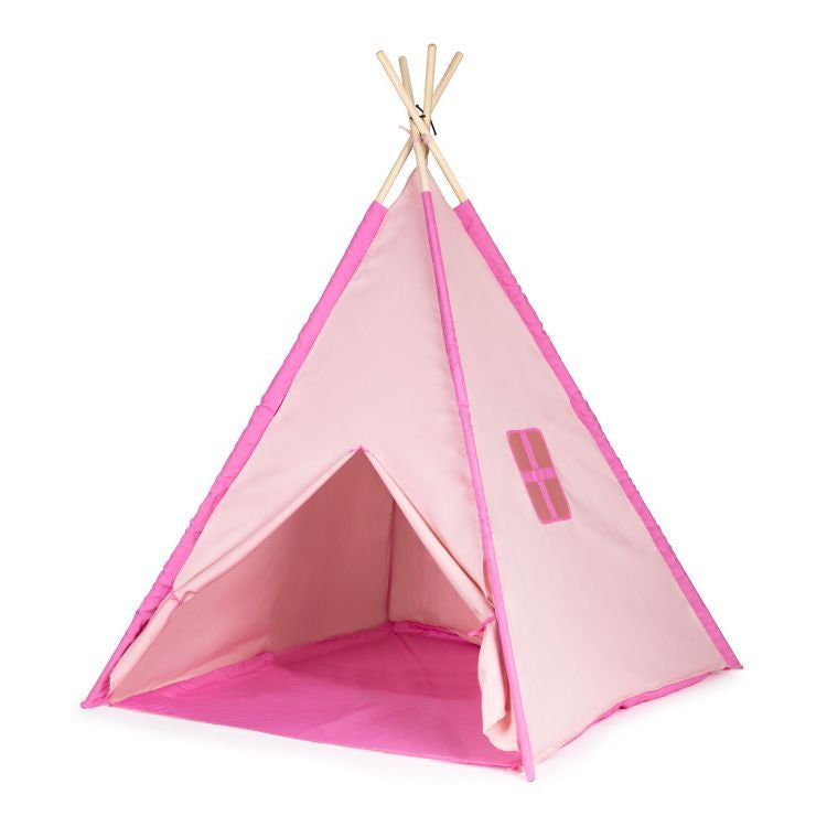 Cort tip indian pentru copii, Wigwam, 120 x 120 x 150 cm, Roz, Ecotoys