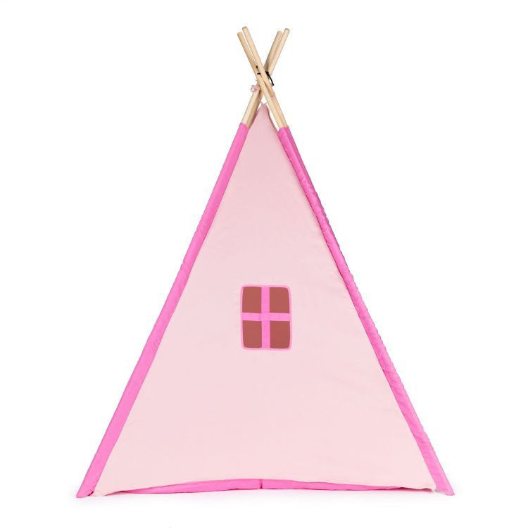 Cort tip indian pentru copii, Wigwam, 120 x 120 x 150 cm, Roz, Ecotoys