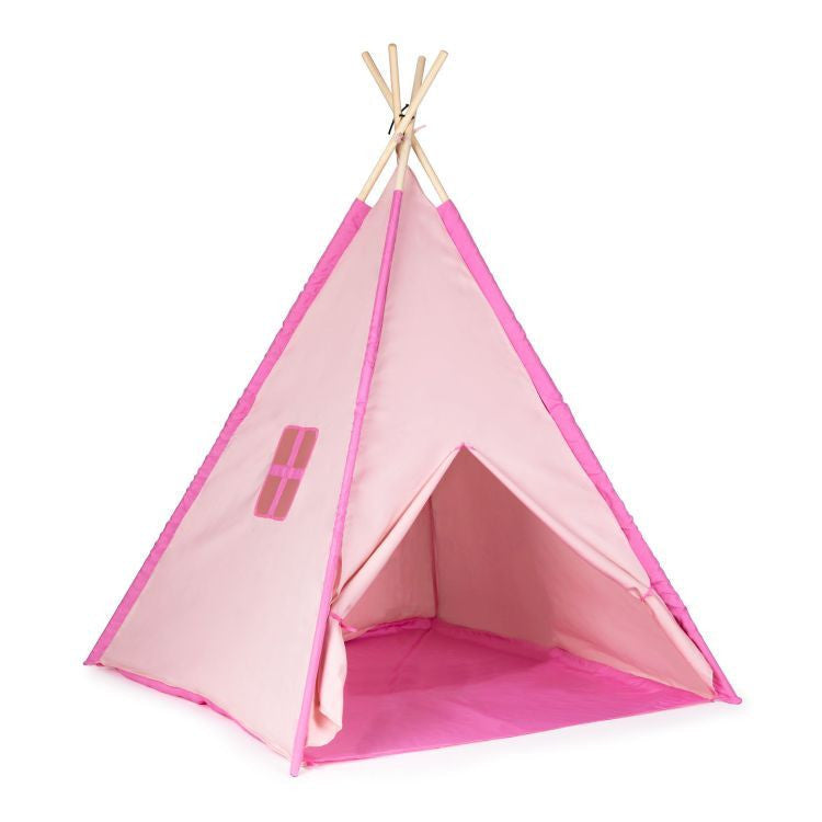 Cort tip indian pentru copii, Wigwam, 120 x 120 x 150 cm, Roz, Ecotoys