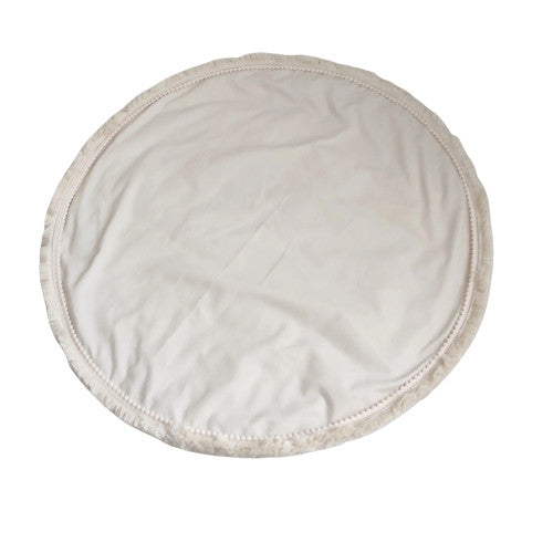 Covoras rotund impermeabil pentru activitati copii, Boho, Crem, 135 cm, Koell