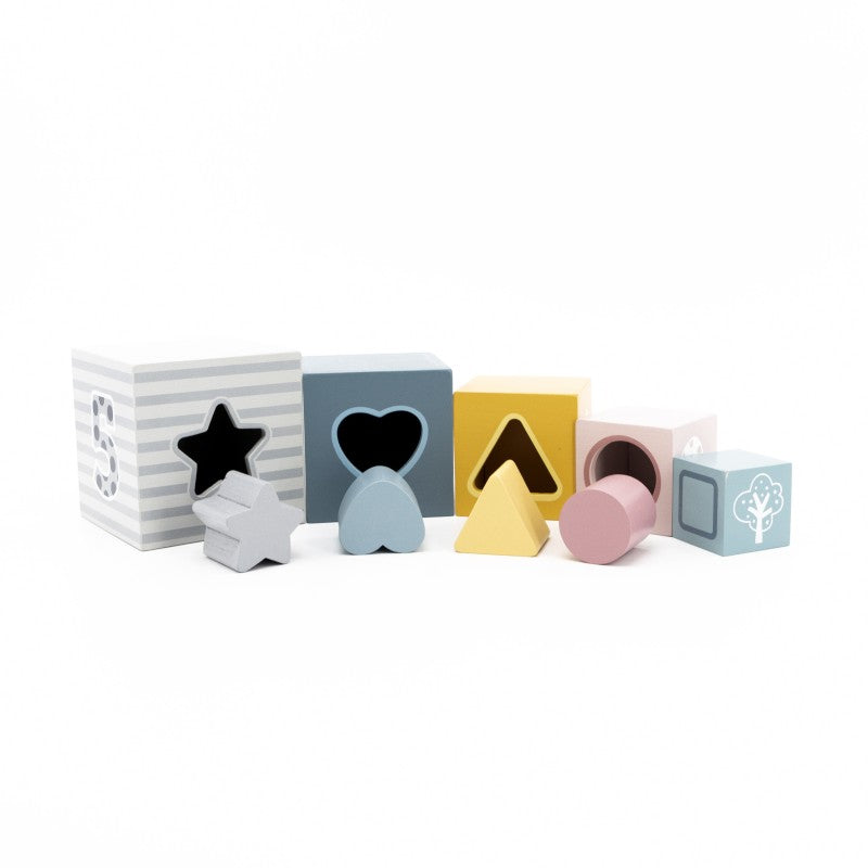 Cuburi de stivuit, tip Montessori, + 12 luni, PolarB, VIGA