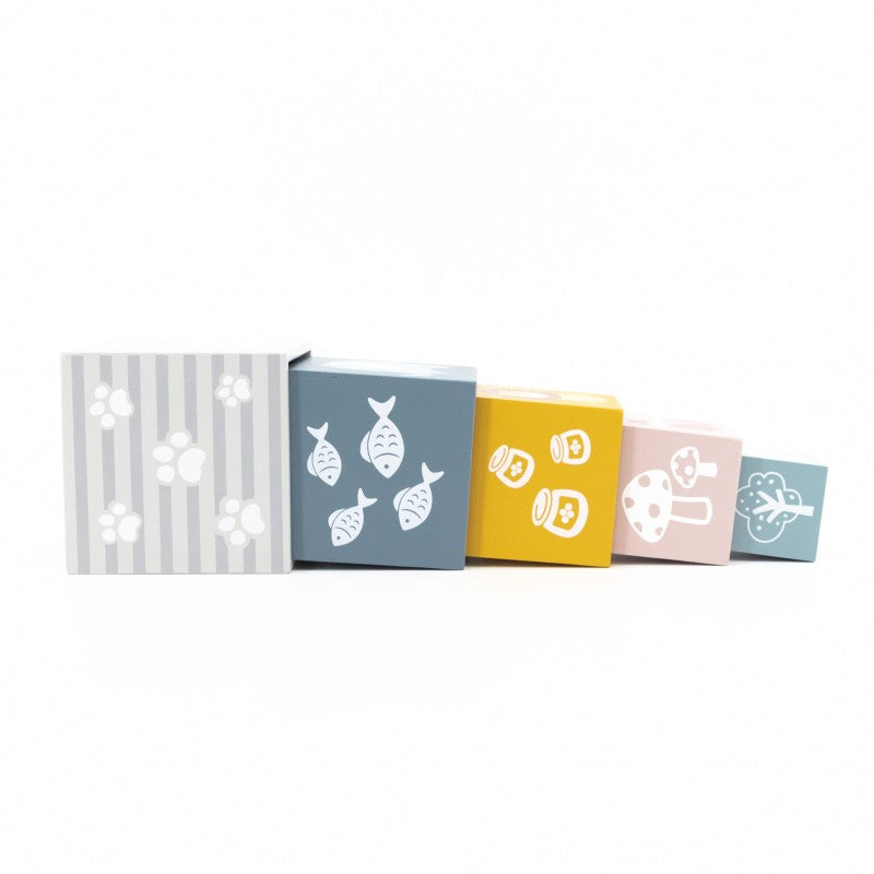 Cuburi de stivuit, tip Montessori, + 12 luni, PolarB, VIGA