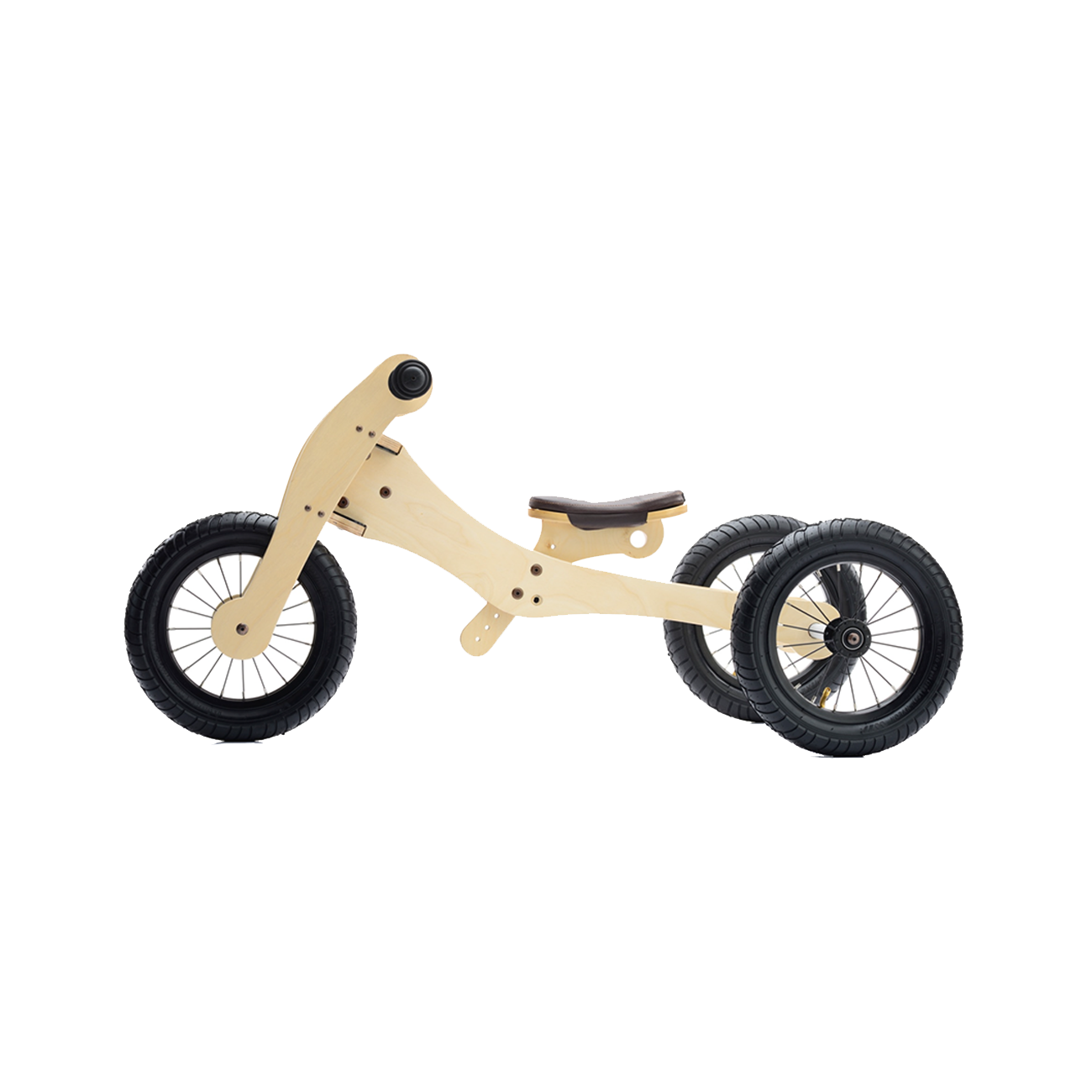 Bicicleta fara pedale 4 in 1, lemn, Trybike