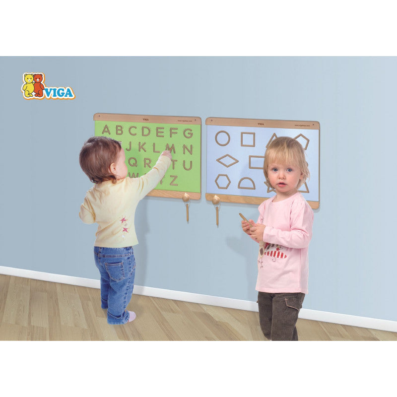 Panou educativ, Exerseaza scrierea cifrelor, din lemn, +3ani, VIGA