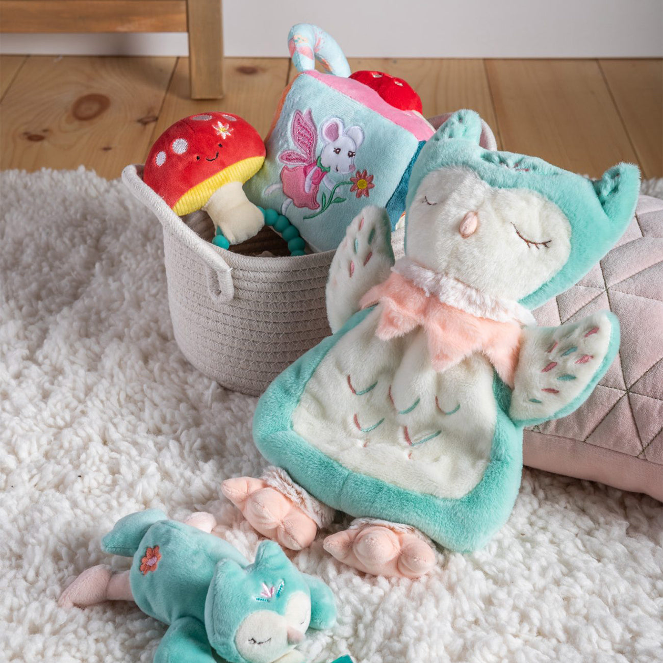 Jucarie plus doudou, Bufnita Fermecata, 30 cm, +0 luni,  Mary Meyer
