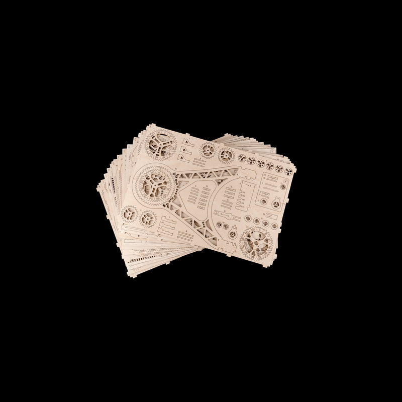 Puzzle 3D Ferris Wheel - Kit model mecanic, Wooden City