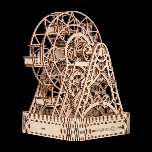 Puzzle 3D Ferris Wheel - Kit model mecanic, Wooden City