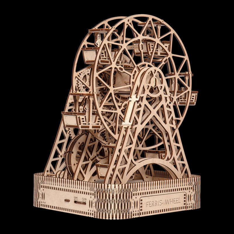 Puzzle 3D Ferris Wheel - Kit model mecanic, Wooden City