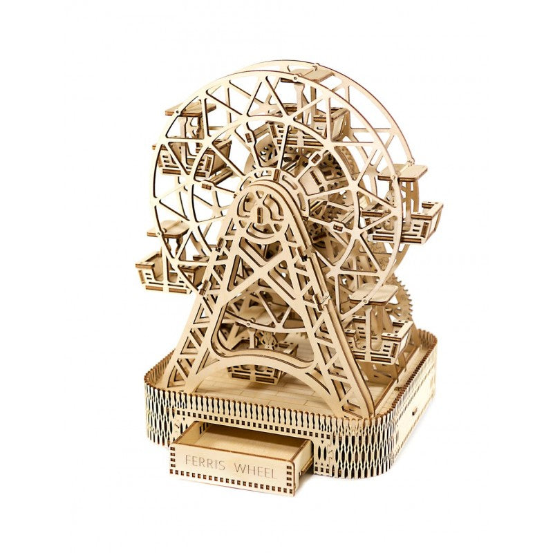 Puzzle 3D Ferris Wheel - Kit model mecanic, Wooden City
