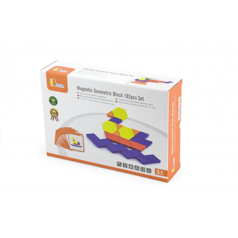 Forme geometrice magnetice, tip Montessori, +2ani, VIGA