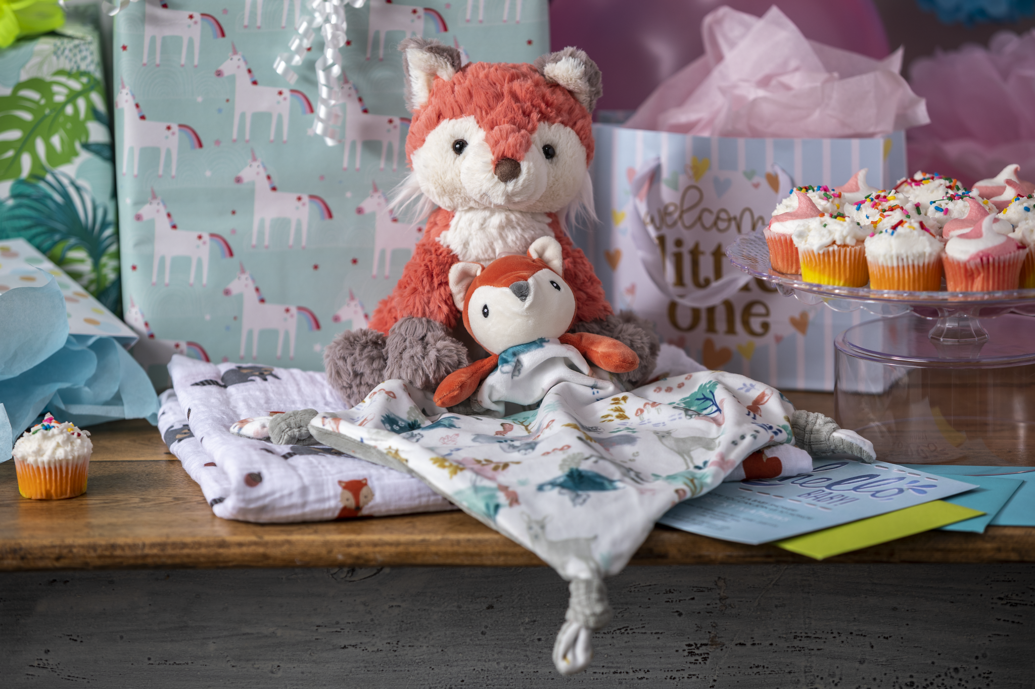 Jucarie plus doudou, Micuta Vulpe Knottie, 25x25 cm, +0 luni,  Mary Meyer