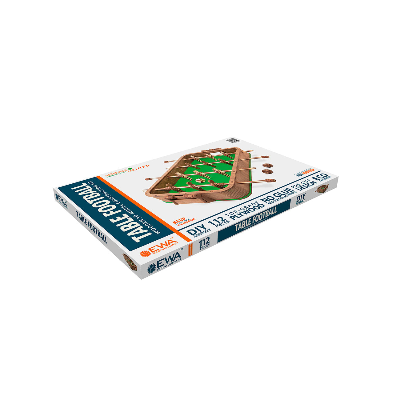 Kit din lemn de construit Table Footbal, 112 piese, EWA
