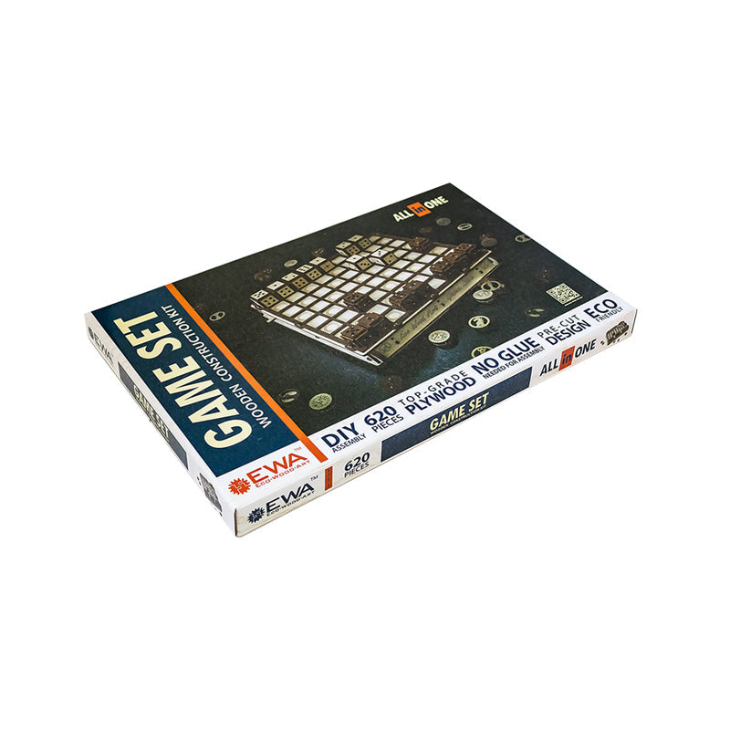 Set constructie cu mecanism Puzzle 3D GAMESET din lemn 620 piese @ EWA