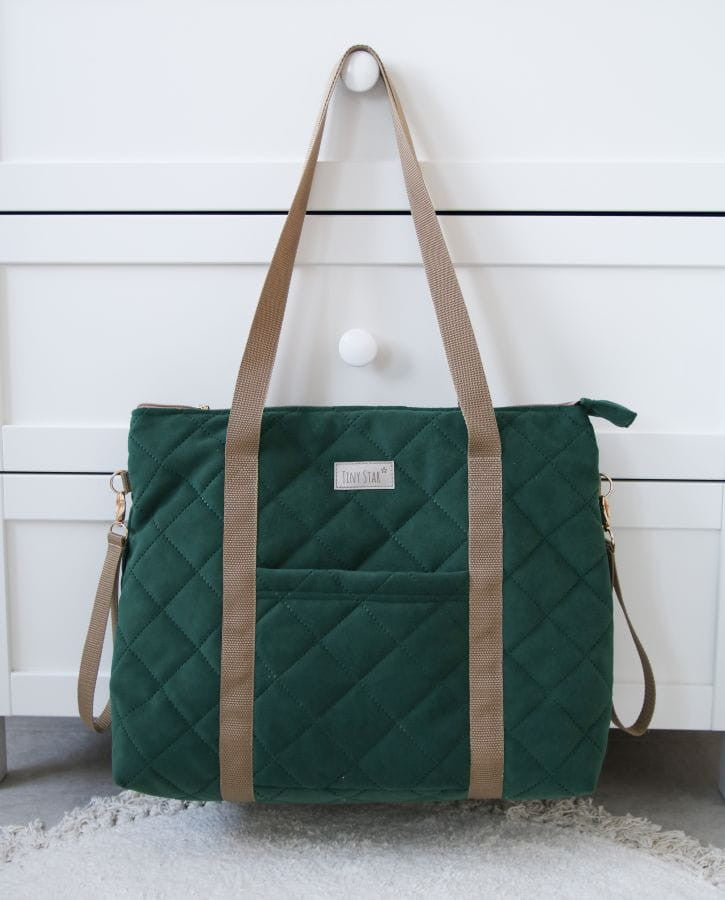 Geanta mamicii, pentru carucior si plimbare, 38 x 45 cm, Green, Tiny Star